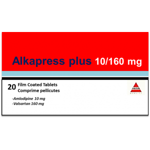 Alkapress Plus 10 / 160 mg ( amlodipine + valsartan ) 14 film-coated tablets 